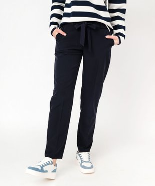 Pantalon de costume en toile fluide femme vue2 - GEMO(FEMME PAP) - GEMO