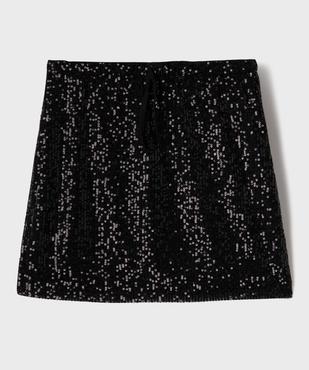 Jupe courte à paillettes fille vue1 - GEMO (JUNIOR) - GEMO
