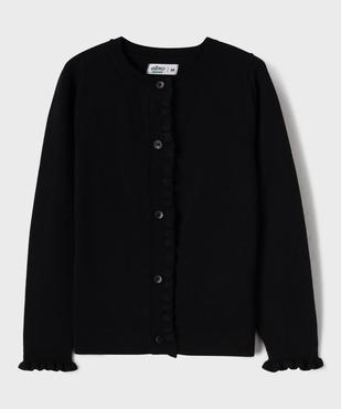 Gilet fin en viscose avec finitions froncées fille vue2 - GEMO 4G FILLE - GEMO