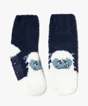 Chaussettes d'intérieur en maille bouclette motif Yéti garçon vue1 - GEMO (ENFANT) - GEMO