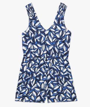 Combishort femme imprimé avec bretelles smockées vue4 - GEMO(FEMME PAP) - GEMO