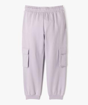 Pantalon de jogging avec poches à rabat fille vue3 - GEMO 4G FILLE - GEMO