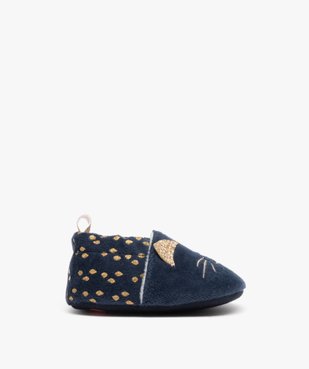 Chaussons de naissance bébé fille en forme de chat et à petits pois vue2 - GEMO 4G BEBE - GEMO