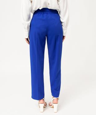 Pantalon 7/8ème à plis en maille fluide femme vue3 - GEMO(FEMME PAP) - GEMO