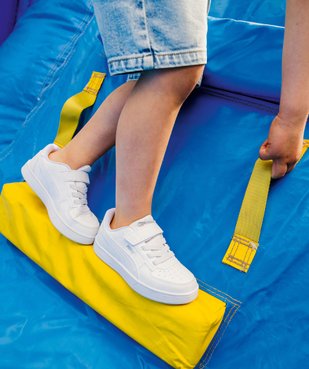 Baskets garçon unies à scratch et à lacets élastiques Caven - Puma vue1 - PUMA - GEMO