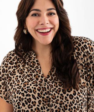 Blouse à manches courtes imprimée femme grande taille vue2 - GEMO (G TAILLE) - GEMO