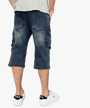 Bermuda homme en jean avec larges poches sur les cuisses vue3 - GEMO (HOMME) - GEMO