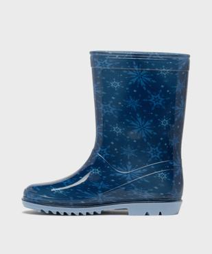 Bottes de pluie à semelle crantée imprimées fille - La Reine des Neiges vue3 - REINE DES NEIGE - GEMO