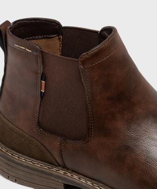 Chelsea boots avec empiècement au talon homme - Mario Baldano vue6 - MARIO BALDANO - GEMO