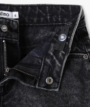 Short en jean délavé à franges fille vue2 - GEMO 4G FILLE - GEMO