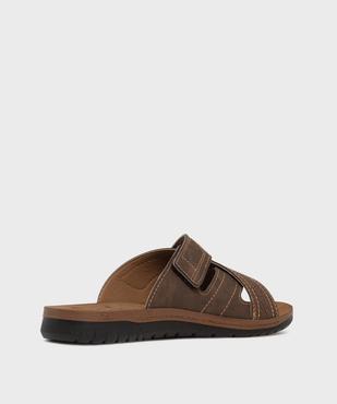 Mules ouvertes avec brides croisées à scratch homme vue4 - G'FLEX - GEMO