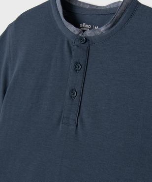 Tee-shirt tunisien à manches courtes en maille piquée garçon vue2 - GEMO 4G GARCON - GEMO