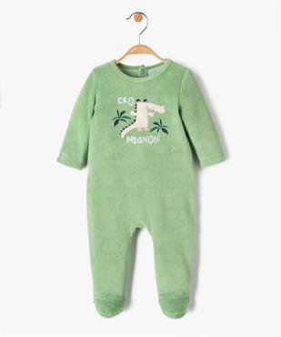 Pyjama dors-bien en velours imprimé bébé vue1 - GEMO(BB COUCHE) - GEMO