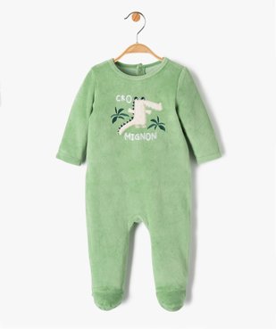 Pyjama dors-bien en velours imprimé bébé vue1 - GEMO(BB COUCHE) - GEMO