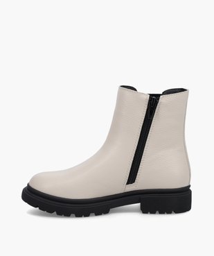 Chelsea boots fille sur semelle crantée vue3 - GEMO (ENFANT) - GEMO