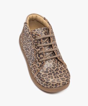 Chaussures premiers pas en cuir pailleté bébé fille - NA! vue5 - NA! - GEMO