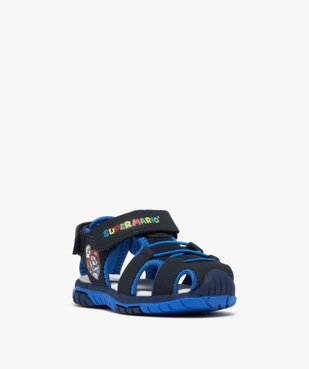 Sandales garçon à talon et bout fermés avec lacets sportswear - Super Mario vue2 - MARIO - GEMO