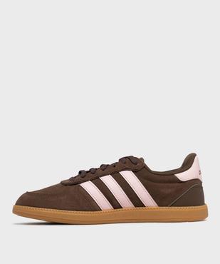 Baskets basses en cuir suédé Breaknet Sleek femme - Adidas vue3 - ADIDAS - GEMO