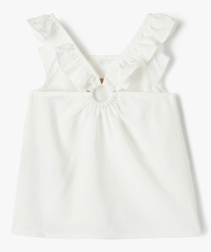 Blouse à bretelles volantées avec dos fantaisie fille vue3 - GEMO (ENFANT) - GEMO