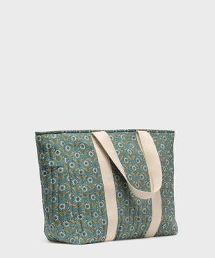 Sac cabas zippé grand format en toile fleurie femme vue3 - GEMO (ACCESS) - GEMO