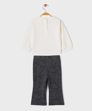 Ensemble 2 pièces sweat et pantalon chauds bébé fille vue4 - GEMO(BEBE DEBT) - GEMO