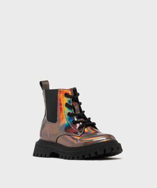 Boots vernies irisées à semelle crantée fille vue2 - LOVELY WINGS GEMO FOR GOOD - GEMO