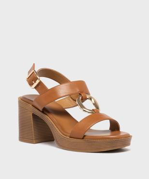 Sandales à talon haut, patin et bijou de pied femme - Follow Me vue2 - FOLLOW ME - GEMO