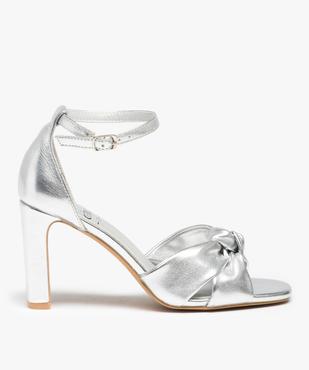 Sandales femme à talon fermé et brides métallisées vue2 - GEMO(URBAIN) - GEMO