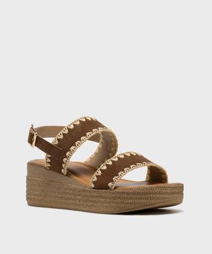 Sandales à semelle plateforme et talon compensé femme  - Valentina Baldano vue2 - VALENTINA BALDA - GEMO