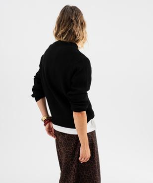 Pull col montant femme vue3 - GEMO(FEMME PAP) - GEMO