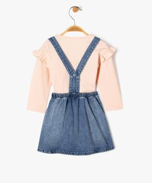 Ensemble 2 pièces bébé fille tee-shirt et jupe à bretelles - LuluCastagnette vue4 - LULUCASTAGNETTE - GEMO