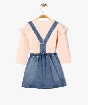 Ensemble 2 pièces bébé fille tee-shirt et jupe à bretelles - LuluCastagnette vue4 - LULUCASTAGNETTE - GEMO