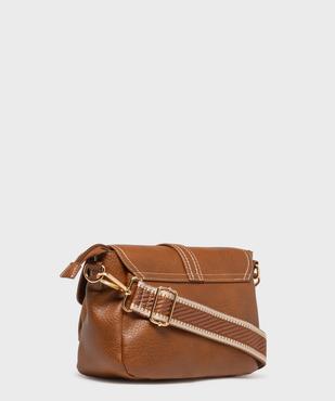 Sac besace souple et grainé à bandoulière fantaisie amovible femme vue3 - GEMO (ACCESS) - GEMO