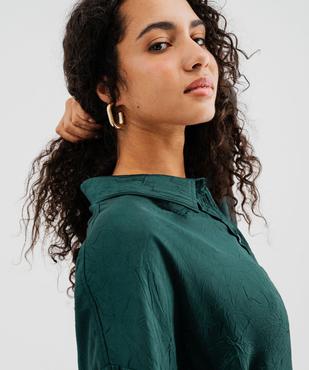 Chemise en satin froissé femme vue2 - GEMO(FEMME PAP) - GEMO