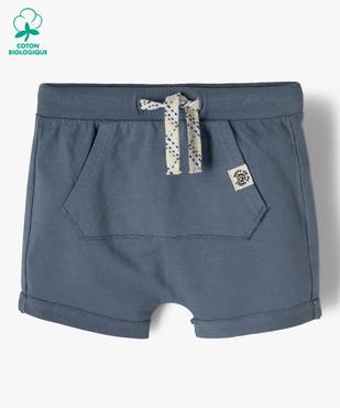 Short bébé garçon avec poche kangourou vue1 - GEMO 4G BEBE - GEMO