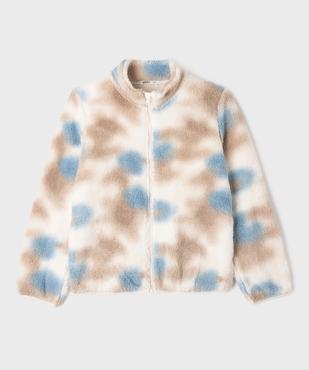 Sweat zippé à col montant en sherpa fille vue1 - GEMO (JUNIOR) - GEMO