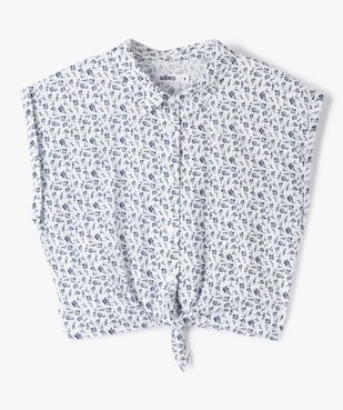 Chemise fille à manches courtes nouée dans le bas vue1 - GEMO (ENFANT) - GEMO