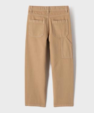 Pantalon wide leg en coton garçon vue3 - GEMO (ENFANT) - GEMO