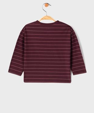 Tee-shirt manches longues à rayures bébé garçon vue3 - GEMO 4G BEBE - GEMO