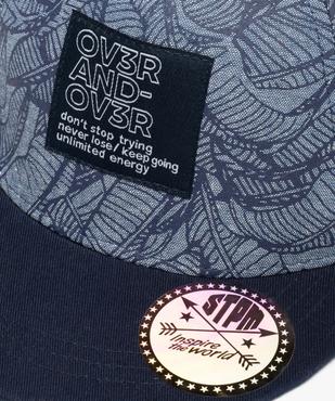 Casquette garçon en chambray imprimé feuillage vue2 - GEMO (JUNIOR) - GEMO