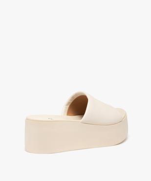 Mules femme à semelle plateforme et large bride unie vue4 - GEMO(URBAIN) - GEMO