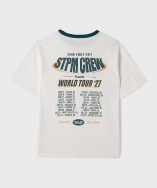 Tee-shirt manches courtes oversize en jersey de coton garçon vue3 - GEMO 4G GARCON - GEMO