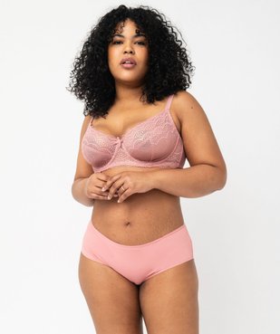 Soutien-gorge emboitant à armatures en dentelle grande taille vue3 - GEMO(HOMWR FEM) - GEMO