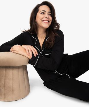 Pyjama femme grande taille deux pièces : chemise et pantalon vue5 - GEMO 4G FEMME - GEMO
