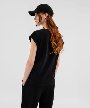 Tee-shirt à manches courtes et col rond femme vue3 - GEMO(FEMME PAP) - GEMO