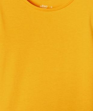 Tee-shirt à manches courtes uni fille vue2 - GEMO 4G FILLE - GEMO