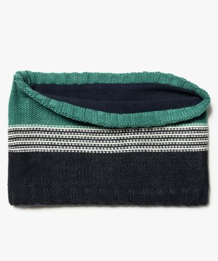 Echarpe garçon forme snood en maille avec doublure polaire vue1 - GEMO (ENFANT) - GEMO