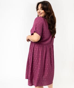 Robe manches courtes à motifs scintillants femme grande taille vue3 - GEMO (G TAILLE) - GEMO