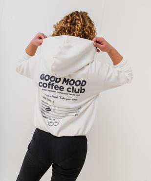 Sweat à capuche loose imprimé devant et dos fille vue4 - GEMO 4G FILLE - GEMO