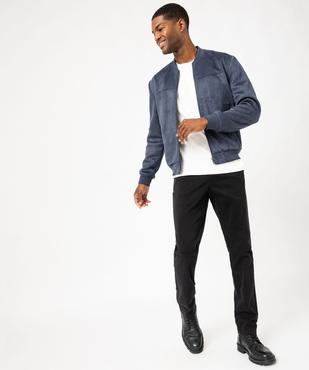 Blouson zippé en suédine homme vue5 - GEMO (HOMME) - GEMO